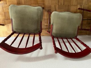 Conjunto 2 butacas y 4 sillas madera