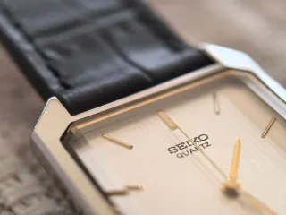 Seiko Dolce Tank 9521 5060 Silver Hard Alloy 1983