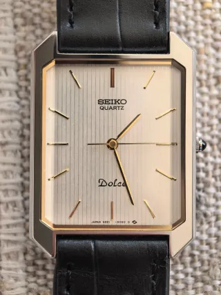 Seiko Dolce Tank 9521 5060 Silver Hard Alloy 1983