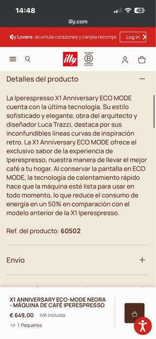 X1 ANNIVERSARY MÁQUINA DE CAFÉ IPERESPRESSO