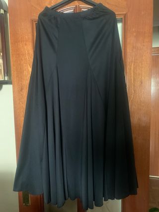 Falda y zapatos de flamenco negros profesional