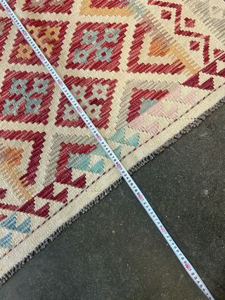Alfombra Kilim Afgana Tejida a Mano 142x103cm