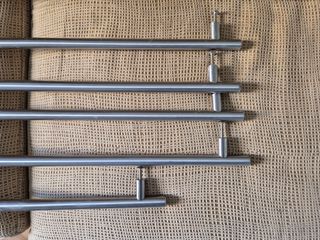 Tiradores cocina metal plateado