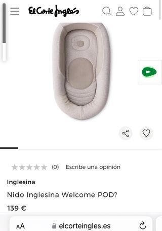 Nido Bebé Inglesina Welcome Pod Grigio perfetto