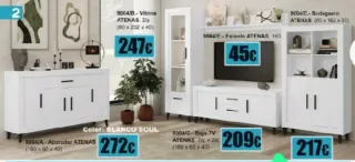 Mueble Bodeguero Salón Madera y Blanco