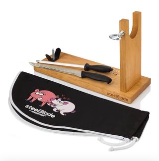 Set Jamonero Cuchillo y Chaira SteelBlade
