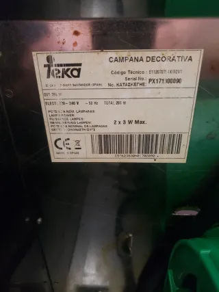 Campana Extractora Decorativa Teka Blanca