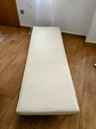 Sofá cama individual plegable beige