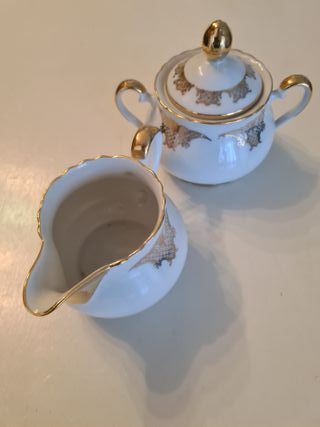 Servizio thè Richard Ginori porcellana oro