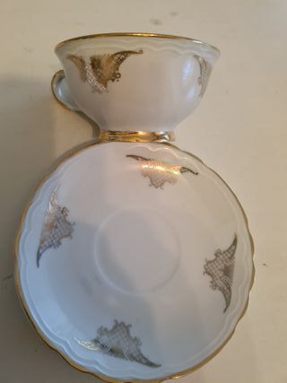 Servizio thè Richard Ginori porcellana oro