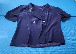 Blazer Vintage Navy Estilo Old Money (Talla L/XL)