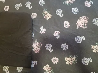 Funda nórdica y bajera floral gris
