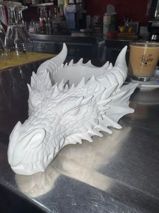 Figura Dragón Blanco Decoración