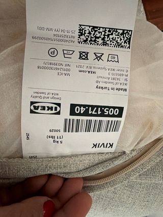 Funda sofá 2 plazas Ikea Kivik beige