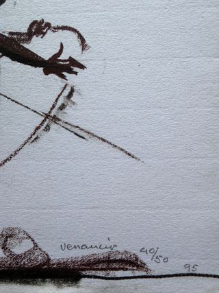 Litografía Venancio Blanco Gimnasta 40/50 1995