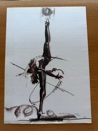 Litografía Venancio Blanco Gimnasta 40/50 1995