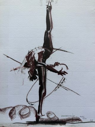 Litografía Venancio Blanco Gimnasta 40/50 1995