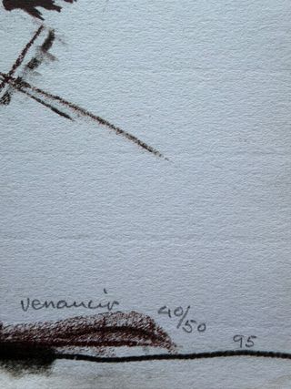 Litografía Venancio Blanco Gimnasta 40/50 1995