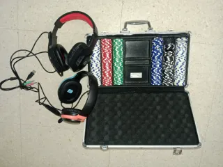 Maletín Póker y 2 Cascos Gaming