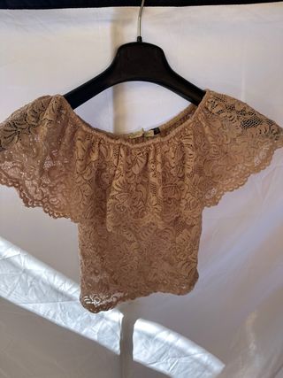 Blusa Susy Mix traforata beige taglia unica