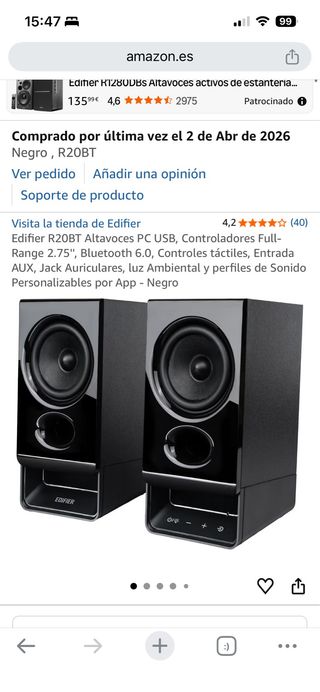 Altavoces Edifier R20BT Negro