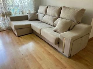 Divano Chaiselongue con Cassetto e 2 Pouf NUOVO!