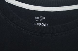 T-shirt Tiffosi Preto Tamanho 13-14 Anos