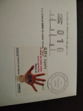 Sobre Primer día de circulación Contra la Violenci