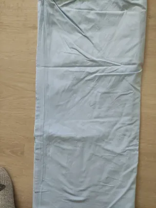 Juego sábanas 90cm azul y blanco