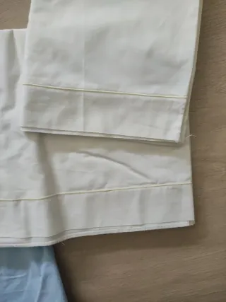 Juego sábanas 90cm azul y blanco