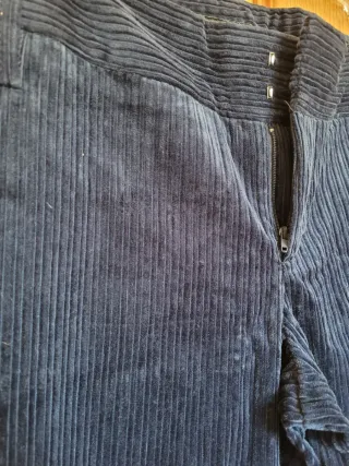 Pantalón Pana Zara Azul Talla M