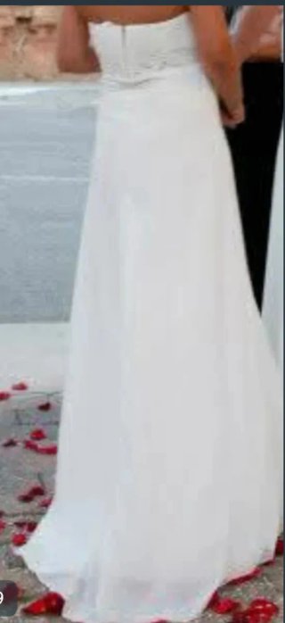 Elegante vestido de Novia Talla 36 y zapatos perla