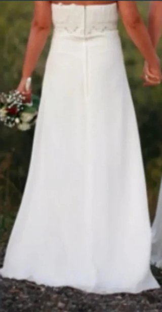 Elegante vestido de Novia Talla 36 y zapatos perla
