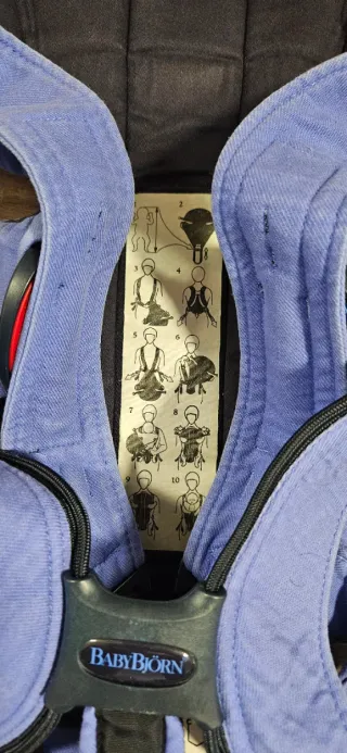 Mochila portabebés azul