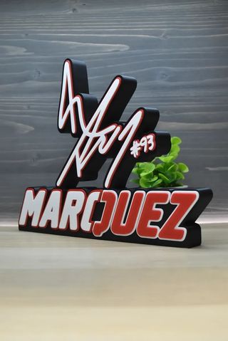 Logo Marc Márquez autógrafo decorativo