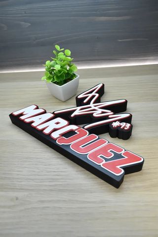 Logo Marc Márquez autógrafo decorativo