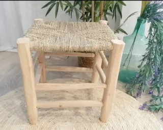Taburete Madera Artesanal