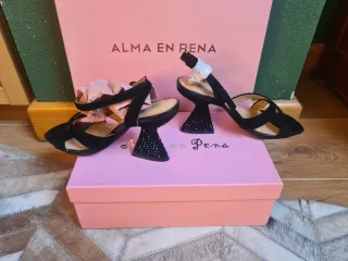 Sandalias negras Alma en Pena - Tacón Joya T 37