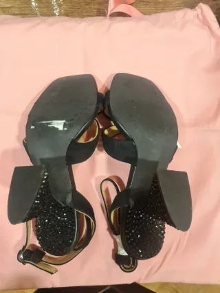 Sandalias negras Alma en Pena - Tacón Joya T 37