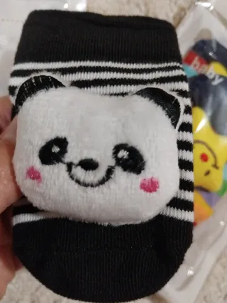 Calcetines bebé panda y estrella de estimulación