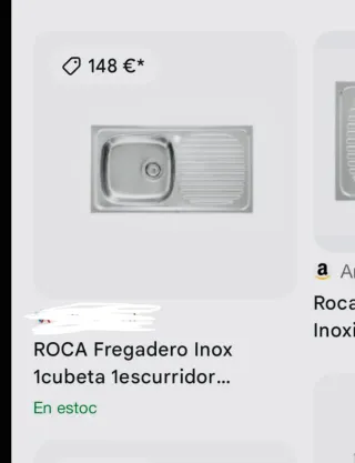 Fregadero Roca Acero Inoxidable Nuevo