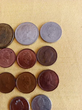 Monedas de Canadá: Dólar, 25, 10 y 1 Cent