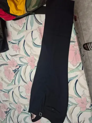 Traje de lino azul marino