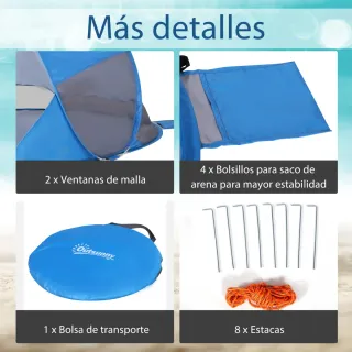 Carpa Playa Automática 1-2 Personas