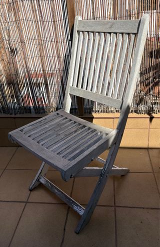 Silla de madera de teca para pintar