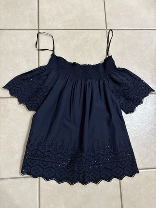 Blusa off-shoulder pizzo Sangallo Only taglia 36