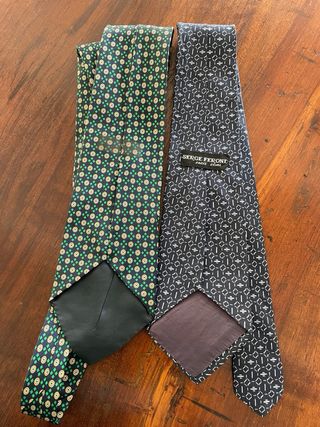 Lotto 2 cravatte vintage uomo fantasia