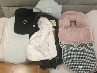 Carrito Bugabo fox5  Rosa y Negro  -Saco y Bolso