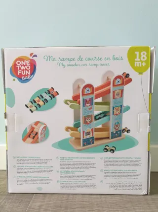 Rampa de carreras de madera para bebés. Nuevo