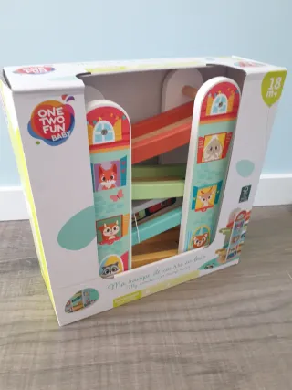 Rampa de carreras de madera para bebés. Nuevo